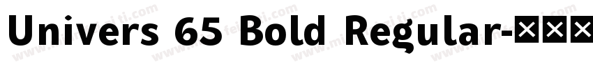 Univers 65 Bold Regular字体转换